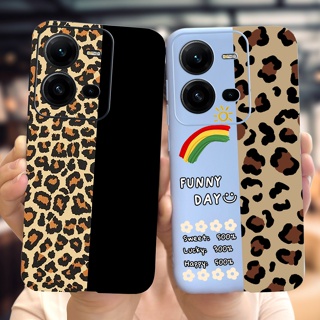 เคสโทรศัพท์ซิลิโคน TPU แบบนิ่ม ลายเสือดาว สําหรับ Vivo V25 V25e V25 Pro V2158 V2201 V2202 V 25