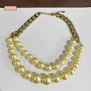 สร้อยคอมุกจาก ZARA pearl &amp; chunky chain necklace ของใหม่ เก็บอย่างเดียว