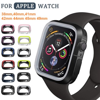 เคสนาฬิกาข้อมือ แบบยาง กันกระแทก อุปกรณ์เสริม สําหรับ Apple Watch case Ultra series 8 7 6 SE 5 4 3 2 1 Ultra 49 มม. 45 มม. 41 มม. 40 มม. 44 มม.