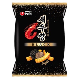 [พร้อมส่ง🚚]ข้าวเกรียบกุ้ง รสเห็ดทรัฟเฟิล NONGSHIM SHRIMP CRACKERS BLACK 80 g.