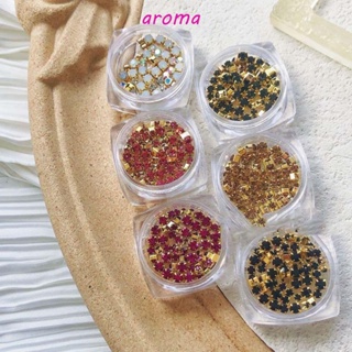 Aroma เพชรเทียม เพทาย แก้ว หิน ทรงสี่เหลี่ยม สําหรับตกแต่งเล็บ DIY