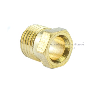 ข้อต่อบูชกดตาไก่ทองเหลือง  M8 M10 เกลียวนอก x เสียบสาย Bushing for Ferrule Compression Fitting (Male x Tube)