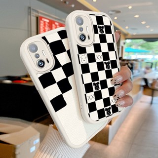เคสโทรศัพท์มือถือหนังแกะ TPU นิ่ม กันกระแทก ลายสก๊อต หมีน่ารัก สําหรับ Xiaomi 11T 11T Pro