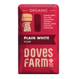 Doves Farm Organic Plain White Flour 1kg.อาหาร วัตถุดิบ แป้งทำขนม