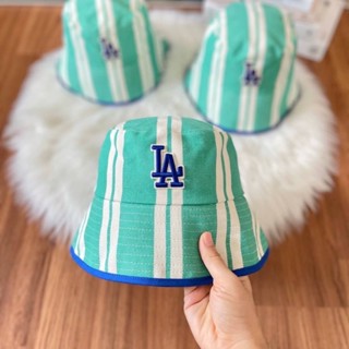 พร้อมส่งหมวก ETHNIC STRIPE BUCKET HAT LOS ANGELES DODGERS หมวกปีก หมวกบัคเก็ต สีเขียวมิ้น💚💚