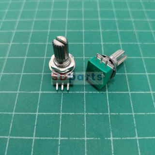 โพเทนชิโอมิเตอร์ 3 ขา Potentiometer วอลลุ่ม VR ปรับค่า 3 ขา B5K ถึง B500K # 3 ขา เขียว (1 ตัว)