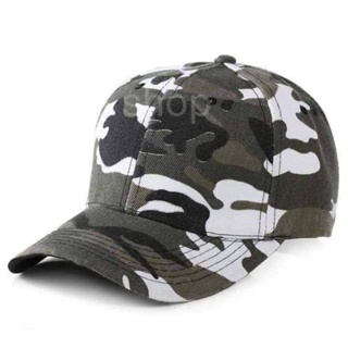 หมวกแก๊ป ลายทหาร ใส่ได้ทั้งผู้ชายและผู้หญิง สามารถปรับขนาดได้ 55-62 cm.