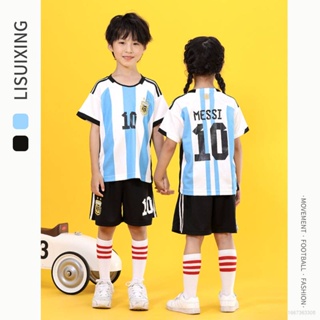 Sy3 เสื้อกีฬาแขนสั้น ลายทีมชาติฟุตบอล Argentina 22 23 ชุดเหย้า สําหรับเด็ก YS3