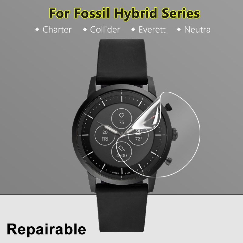 2/3/5/10 ชิ้น สําหรับ Fossil Hybrid Smartwatch HR Collider Neutra Charter Everett Ultra Clear Screen Protector Soft TPU Hydrogel Film - ไม่ใช่กระจก