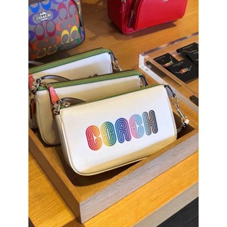 พร้อมส่ง แท้ 🇺🇸💯% New Coach  รุ่น NOLITA 19 WITH RAINBOW COACH (COACH CA438) GOLD/CHALK MULTI