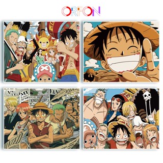 【ORFON】ภาพวาดสีน้ํามัน รูปการ์ตูน One Piece ขนาด 40*50 ซม. เพ้นท์มือ DIY สําหรับตกแต่งบ้าน ของขวัญวันหยุด