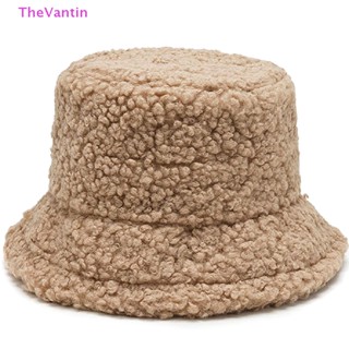 Thevantin Faux Fur Bucket หมวกฤดูหนาวที่อบอุ่นตุ๊กตากํามะหยี่หมวกสําหรับผู้หญิงเลดี้ของดี