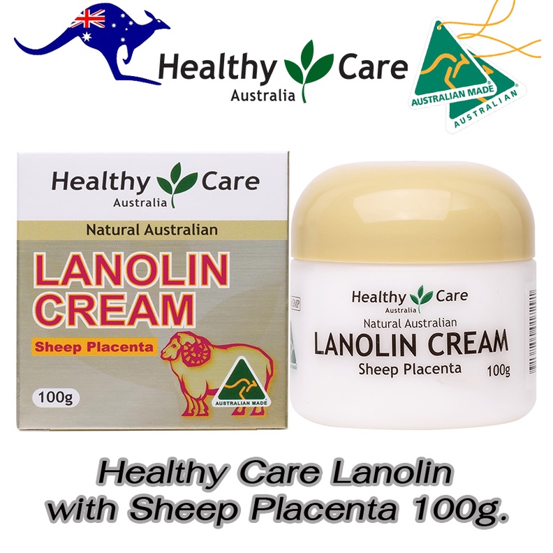 ครีมรกแกะออสเตรเลีย สูตรลาโนลินผสมรกแกะ Healthy Care Lanolin with Sheep Placenta 100g