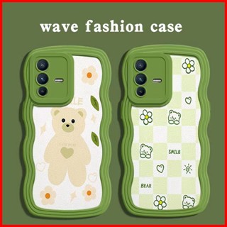 เคส Vivo V23 5G คลื่นน่ารัก แฟชั่น เคสการ์ตูน กันตก tpu เคสนิ่ม สําหรับ Vivo V23