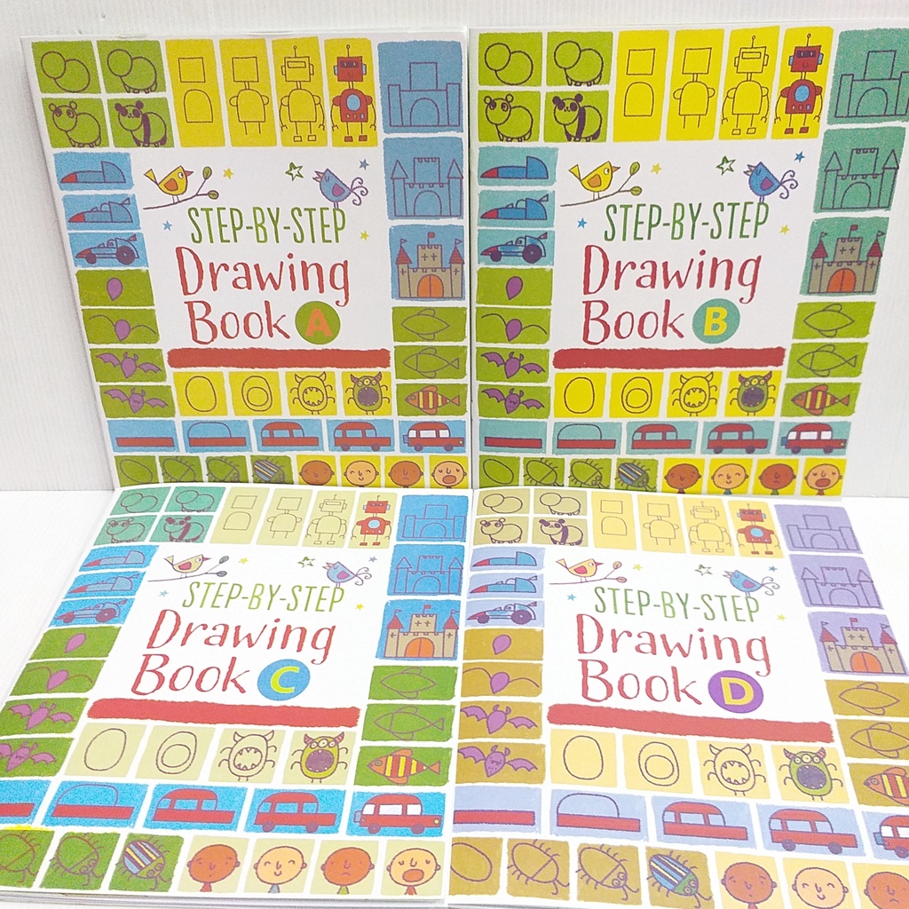 Step by Step Drawing Book หนังสือฝึกวาดรูป ภาษาอังกฤษ สอนแบบเป็นขั้นตอน หนังสือใหม่