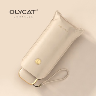 Olycat Luxury Mini Flat Umbrella Rain Women Portable Clear Umbrellas Sun Protection UV Parasol Girls Umbrella Windproof