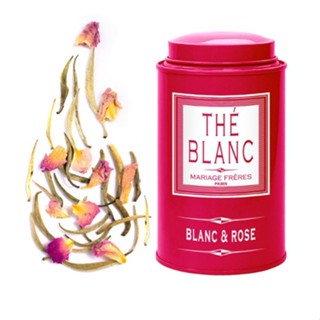 ชา Blanc &amp; Rose Mariage Frères (ชากุหลาบ มาคิยาจ แฟรส์) นำเข้าจากฝรั่งเศส เหมาะเป็นของขวัญ