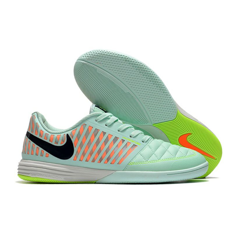 รองเท้าฟุตซอลสีเขียวมะนาว Lunar gato 2