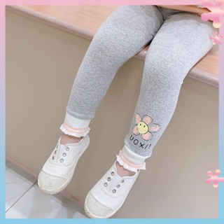 Girls 2022 spring and autumn leggings baby New Western style childrens pants all-match pants childrens cotton autumn pants