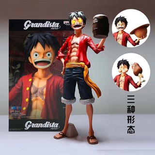 ลูฟี่ วันพีช ตั้งโชว์ 3 in 1 3 หน้า 3 มือ โมเดลฟิกเกอร์ PVC อนิเมะ One Piece Luffy ราคาถูก