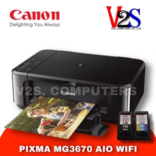 Printer Canon PIXMA MG3670 Wi-Fi AIO เครื่องปริ้นเตอร์มัลติฟังก์ชัน 3 IN 1