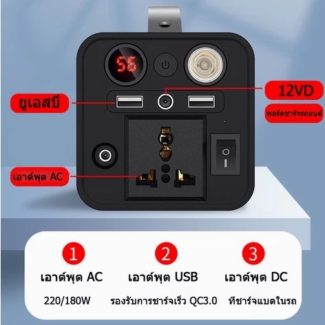 Power Station 300W 220V เครื่องสำรองไฟแคมปิ้ง thumbnail 9