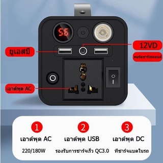 power box power station camping แคมป์ปิ้ง 300W ไฟสำรองแคมปิ้ง 220V อุปกรณ์แคมปิ้ง เครื่องสำรองไฟ แคมป์ปิ้ง กล่องสำรองไฟ