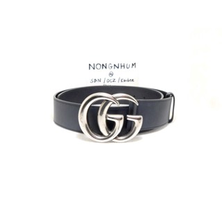 เข็มขัด Gucci Marmont belt with Double G buckle sz 85 34 มือ 2 ของแท้100%