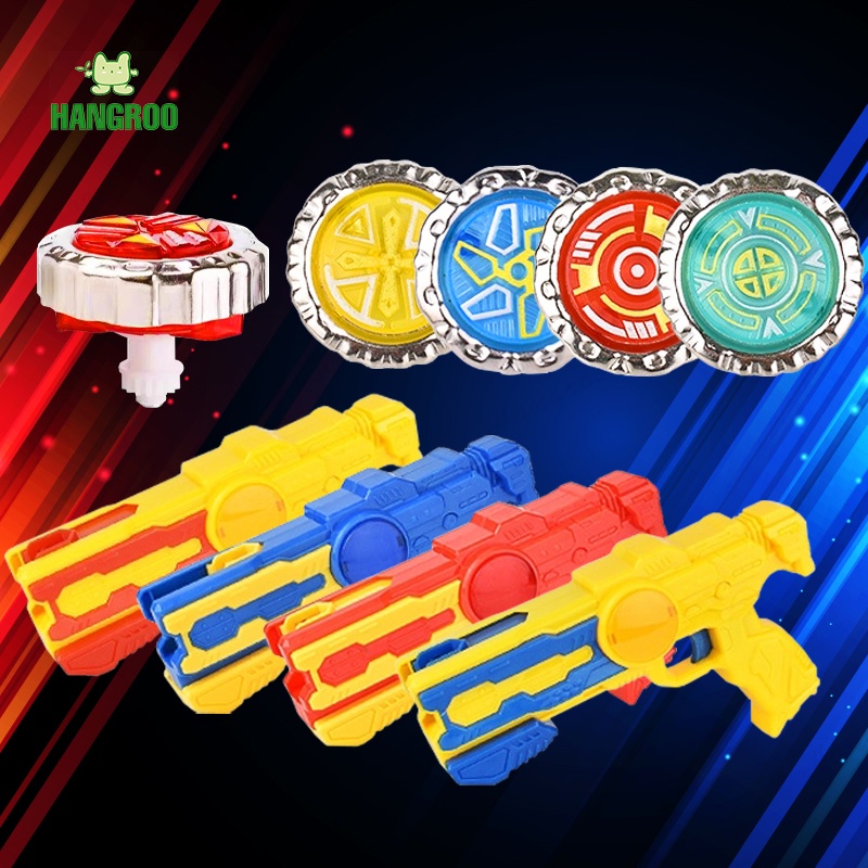 HANGROO 727 ลูกข่าง ของเล่นเด็ก เบย์เบลดแบบปืน เบย์เบลดพลาสติก มีอุปกรณ์ครบ (คละสี)