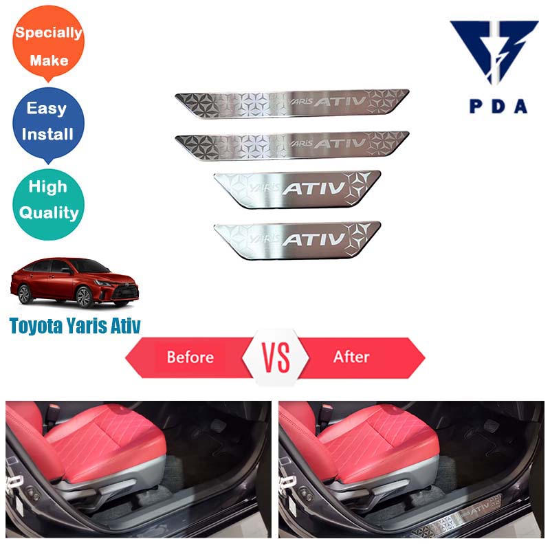 #ขั้นตอนประตู #ToyotaYarisAtiv #สแตนเลส #Accesory #รถยนต์