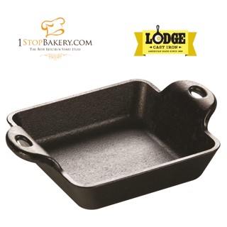 Lodge HMSS Heat-Treated Cast Iron Square Mini Server 4.5 in.