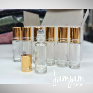 พร้อมส่ง ขวดลูกกลิ้ง ฝาสีทอง 5ml. (12ขวด89.-)