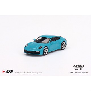 Mini GT No. 435 Name: Porsche 911 (992) Carrera S Miami Blue