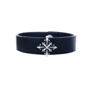 The Rituals Star Leather  Bracelet กำไลข้อมือเงินแท้ 925 ขัดเงาพิเศษพร้อมลงดำขับลายบนหนังวัวแท้ เหมาะกับทุกโอกาส