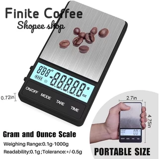 ส่งจากไทย ราคาถูกที่สุด Pocket Coffee Scale จับเวลาได้ ความละเอียดสูงถึง 0.1 g เครื่องชั่งกาแฟขนาดเล็ก พกพาสะดวก