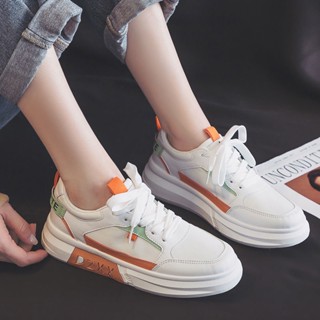 รองเท้าผ้าใบบูท พื้นหนา ระบายอากาศได้ดี สีขาว แฟชั่นฤดูร้อน สําหรับผู้หญิง และนักเรียน 2022