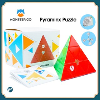 [COD] GAN Monster Go Pyraminx Cube 3x3 MG Speed Rubiks Cube ของเล่นปริศนา Cube สามเหลี่ยมไร้สติกเกอร์สำหรับเด็ก