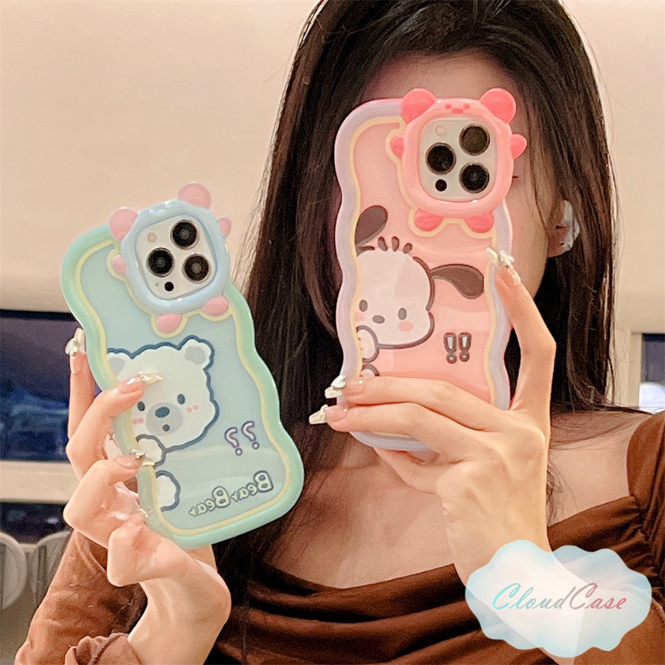 เคสโทรศัพท์มือถือ ซิลิโคนนิ่ม ปิดด้านหลัง ขอบหยัก ลายการ์ตูนสัตว์ มอนสเตอร์ตัวน้อย สําหรับ iPhone 14 13 12 11 Pro Max X Xr Xs 8 7 6 Plus SE 2020 Probe