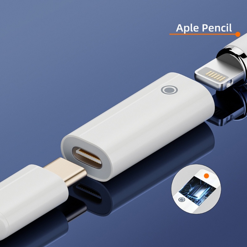 Ev อะแดปเตอร์เชื่อมต่อสายชาร์จปากกาสไตลัส สําหรับ iOS Pencil 1st Female to Female