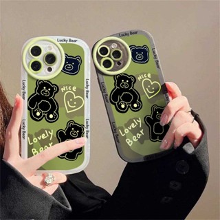 เคสโทรศัพท์มือถือ ซิลิโคนนุ่ม ลายหมีมัทฉะ สําหรับ Samsung A13 A02S A03 A03S A23 A30S A11 A12 A51 A30 A50 A52 A20S A10S M11 M12