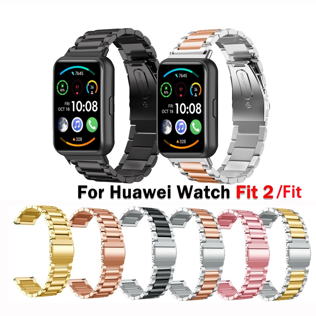 สายโลหะสแตนเลสสําหรับนาฬิกา Huawei fit 2 fit3