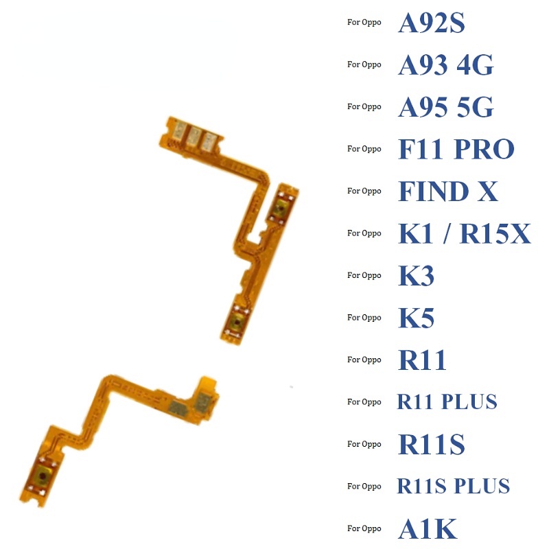 สําหรับOppo A92S A93 4G A95 5G F11 PRO FIND X K1 R15X K3 K5 R11 R11S PLUSเปิดปิด + Volume Up Downปุ่