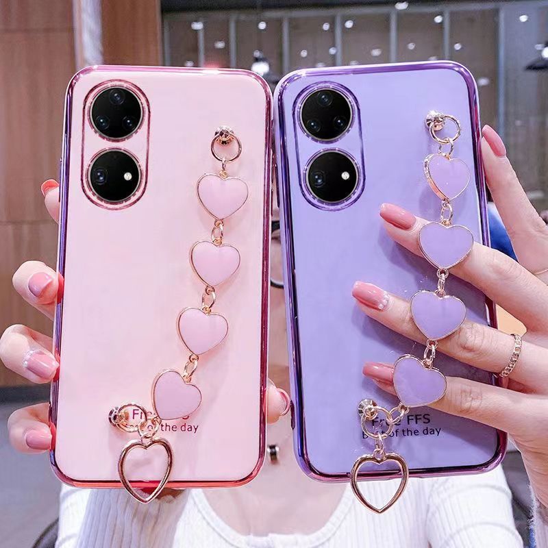Casing vivo Y02s Electroplated Mobile Case Love Bracelet
