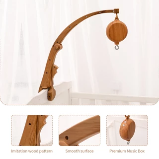 【พร้อมส่ง】ชุดอุปกรณ์เสริม แบร็คเก็ตกระดิ่งเตียงนอน พร้อมกล่องดนตรี สําหรับเตียงนอนเด็ก 1 ชุด