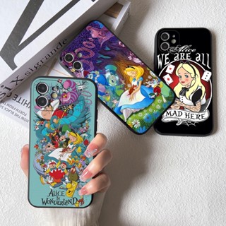 เคสโทรศัพท์มือถือ TPU แบบนิ่ม ป้องกันเลนส์กล้อง กันกระแทก ลาย Alice in Wonderland สําหรับ Apple iphone 14 Plus 13 12 11 Pro Max