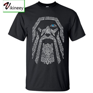 Summer Black T Shirt Odin Vikings TShirt Men Shirts Cotton Scandinavian Runes Valhalla Streetwear Short Sleeve Tees Spor