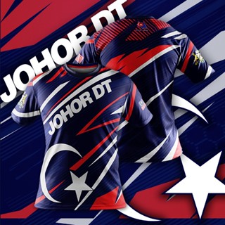 Johor DT เสื้อยืดแขนสั้น พิมพ์ลาย 3 มิติ ระบายอากาศ ทรงหลวม แฟชั่นสําหรับผู้ชาย