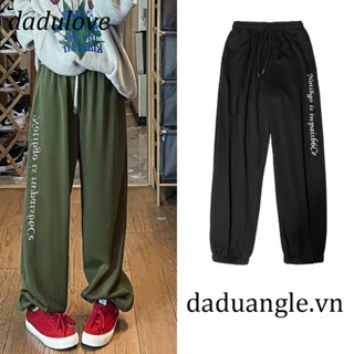 DaDulove💕 New Korean Version Ins Letter Printing Sports Pants Loose Elastic Casual Pants Fashion Womens Clothing