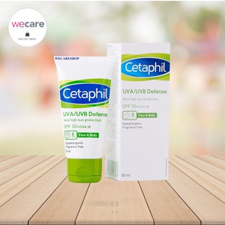 Cetaphil UVA/UVB Defense 50มล (1หลอด) ป้องกันแสงแดดสำหรับผิวหน้าและผิวกาย