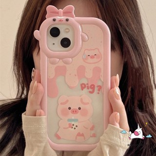 เคสโทรศัพท์มือถือ ลายการ์ตูนหมูน้อยน่ารัก 3D สําหรับ Oppo A17 A15 A12 A17K A95 A77s A55 A74 A96 A76 A5s A3s A12 A53 A33 A16K A1K A16 A57 A54 A31 A5 A9 A16E A94 A92 A16s Reno 6 7Z 8Z กล่องใส่ครีม